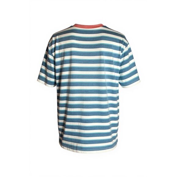 Scotch & Soda Striped T-Shirt Men’s Large Blue White Red Crewneck Cotton Blend - Picture 3 of 5